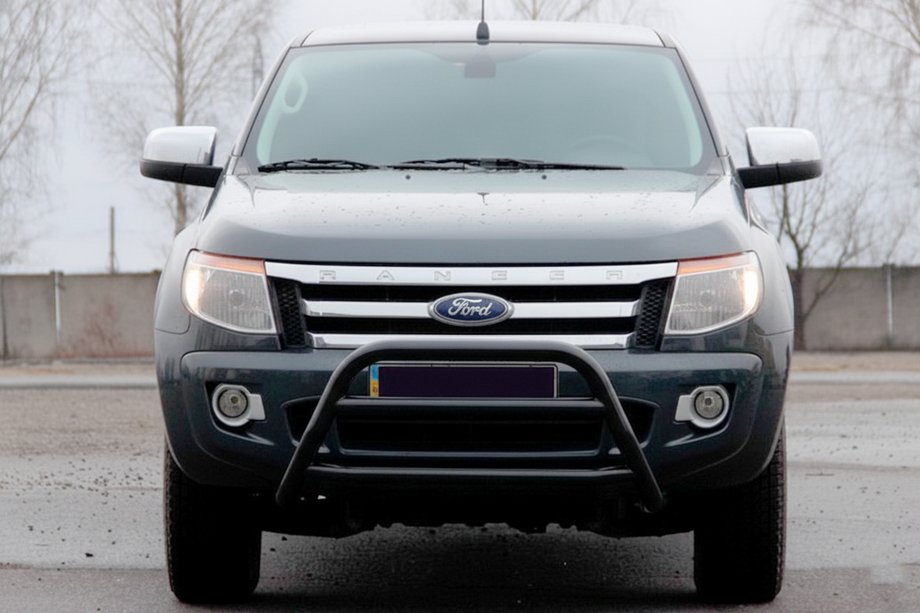 Ford Ranger 2011–2022 гг. Передняя защита WT022 Black (нерж.) Фото 1