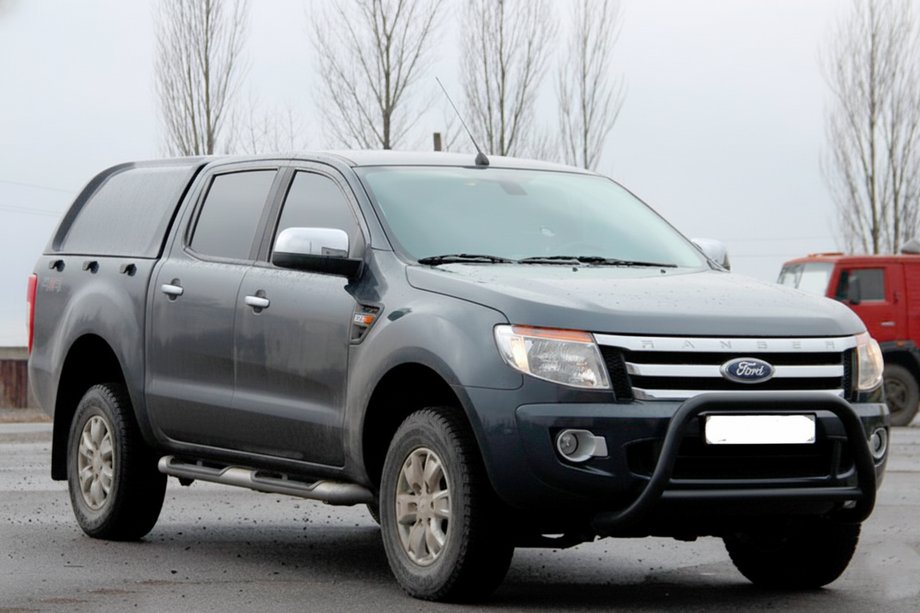 Ford Ranger 2011–2022 гг. Передняя защита WT022 Black (нерж.) Фото 2