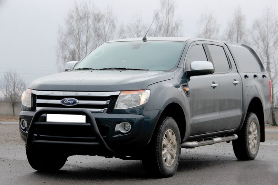 Ford Ranger 2011–2022 гг. Передняя защита WT022 Black (нерж.) Фото 3