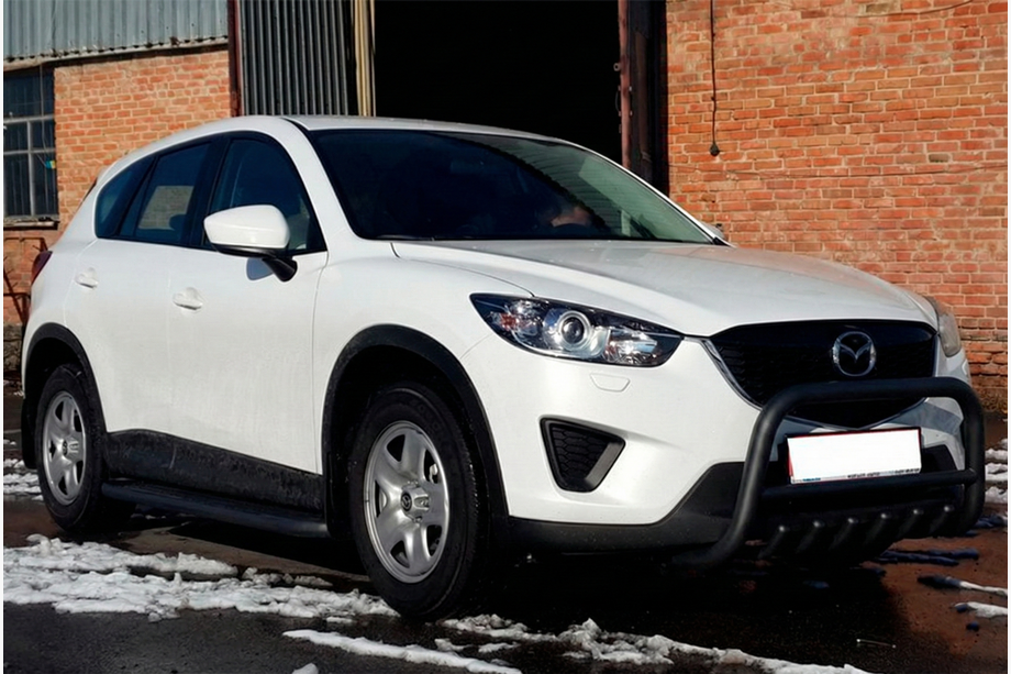 Mazda CX-5 2012-2017 гг. Передняя защита WT021 Black (нерж.) Image