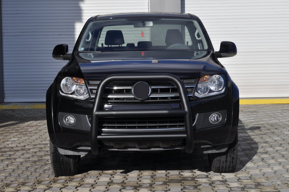 Volkswagen Amarok 2010-2022 гг. Кенгурятник VL001 Black (нерж) Фото 1