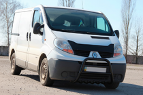 Opel Vivaro 2001–2015 гг. Кенгурятник QT-Spec Black (нерж.) фото 2