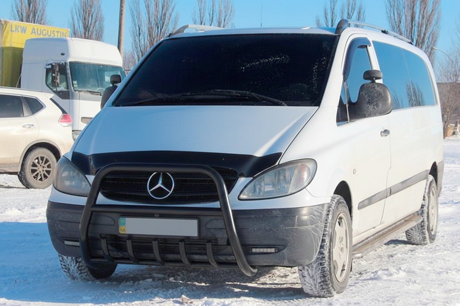 Mercedes Vito W639 2004-2014 гг. Кенгурятник XL-WT025 Black (нерж.) Фото 3