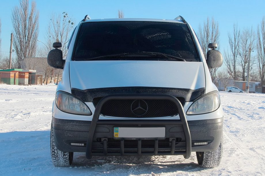 Mercedes Vito W639 2004-2014 гг. Кенгурятник XL-WT025 Black (нерж.) Фото 2