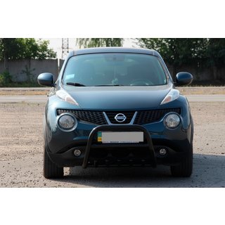 Кенгурятник QT012 Black (нерж) Nissan Juke 2010-2019 гг. фото 1