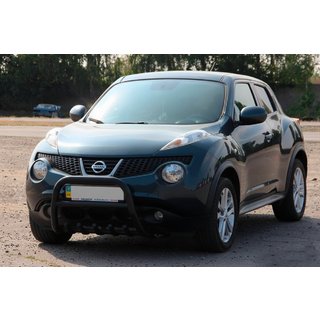 Кенгурятник QT012 Black (нерж) Nissan Juke 2010-2019 гг. фото 2