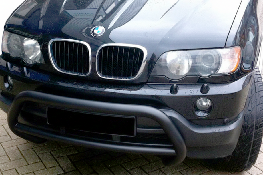 BMW X5 E53 1999–2006 гг. Кенгурятник WT015 Black (нерж) Image