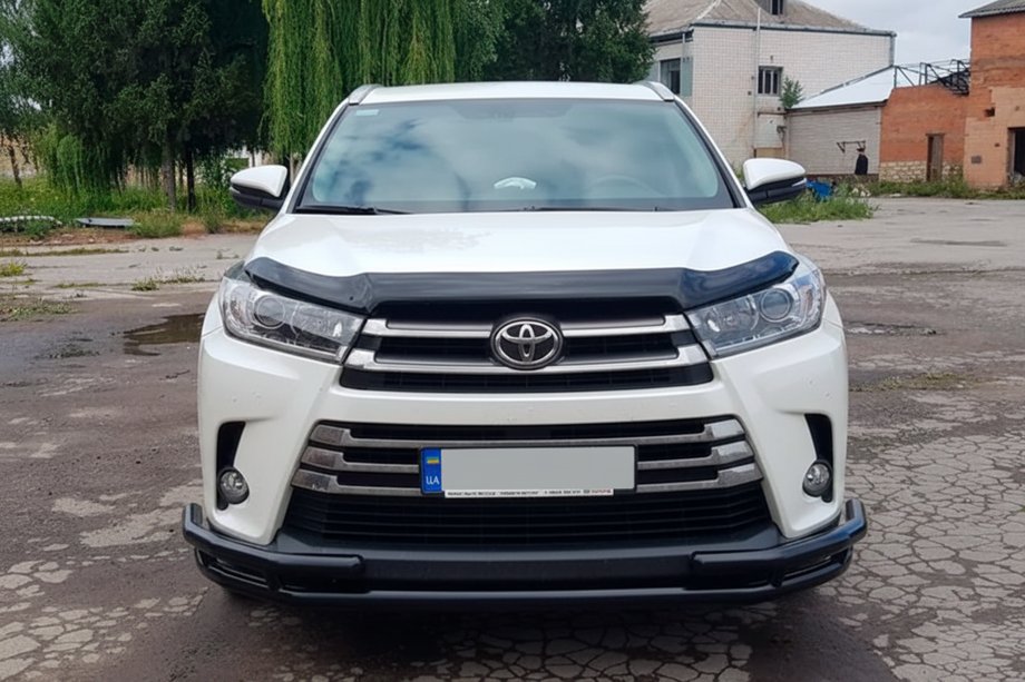 Toyota Highlander 2013-2019 гг. Кенгурятник ST-Special Black (нерж) Фото 1