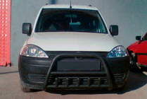 Opel Combo 2002-2012 гг. Кенгурятник Black (нерж.) фото 1