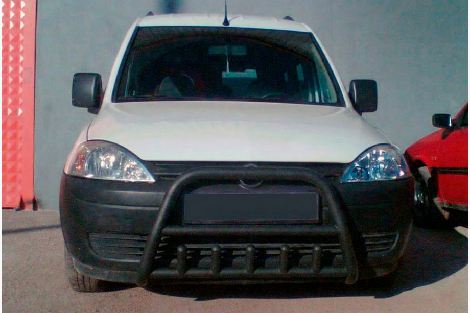 Opel Combo 2002-2012 гг. Кенгурятник Black (нерж.) Image