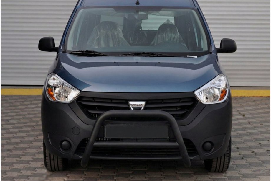 Renault Dokker 2013-2022 гг. Кенгурятник WT006 Black (нерж.) Image