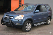 Honda CRV 2001-2006 гг. Кенгурятник WT005 Black (нерж.) фото 1