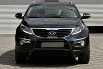 Kia Sportage 2010-2015 гг. Кенгурятник WT006 Black (нерж.) фото 2