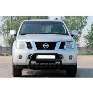 Кенгурятник WT008 Black (нерж) Nissan Pathfinder R51 2005-2014 гг. фото 3