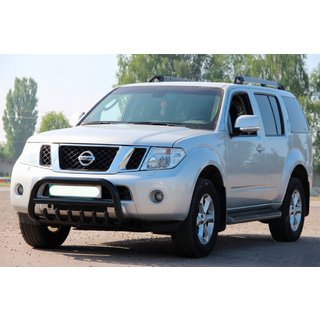 Кенгурятник WT008 Black (нерж) Nissan Pathfinder R51 2005-2014 гг. фото 1