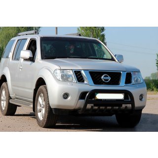Кенгурятник WT008 Black (нерж) Nissan Pathfinder R51 2005-2014 гг. фото 2