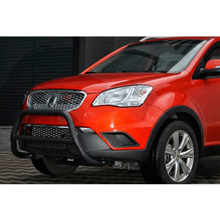 Кенгурятник WT005 Black (нерж.) SsangYong Korando 2010-2019 гг. фото 3