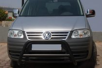 Volkswagen Caddy 2004-2010 гг. Кенгурятник WT005 Black (нерж) фото 1