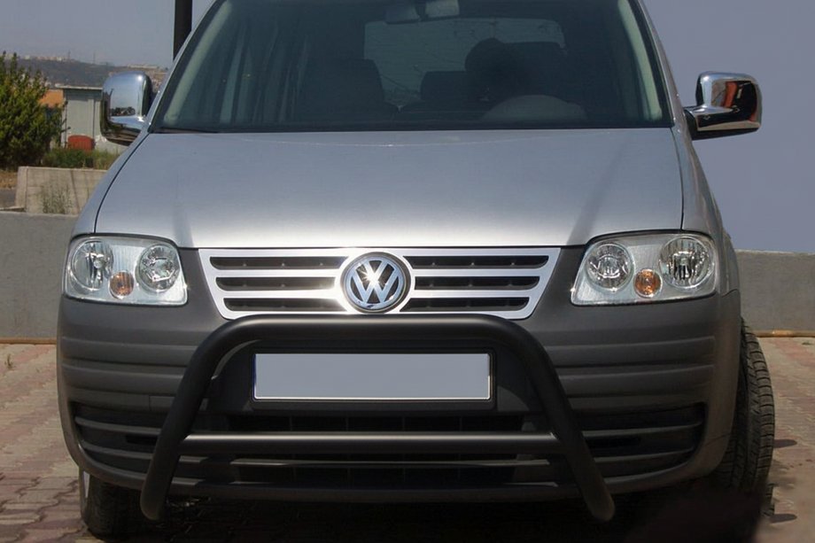 Volkswagen Caddy 2004-2010 гг. Кенгурятник WT005 Black (нерж) Image