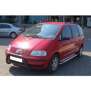 Кенгурятник WT005 Black (нерж) Volkswagen Sharan 1995-2010 гг. фото 2