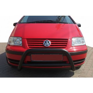 Кенгурятник WT005 Black (нерж) Volkswagen Sharan 1995-2010 гг. фото 3