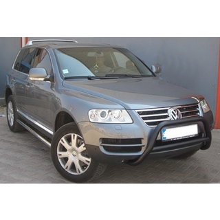 Кенгурятник WT005 Colt Black (нерж) Volkswagen Touareg 2002–2010 гг. фото 1