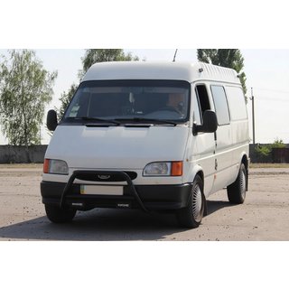 Кенгурятник WT006 Black (нерж) Ford Transit 1991-2000 гг. фото 2