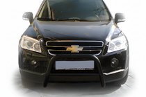 Chevrolet Captiva 2006-2019 гг. Передняя дуга WT005 Black (нерж.) фото 1