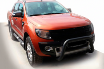 Ford Ranger 2011-2022 гг. Передняя защита WT005 Black (нерж) фото 1