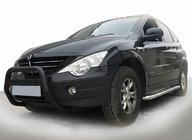 SsangYong Action 2005-2018 гг. Кенгурятник WT005 Black (нерж) фото 1