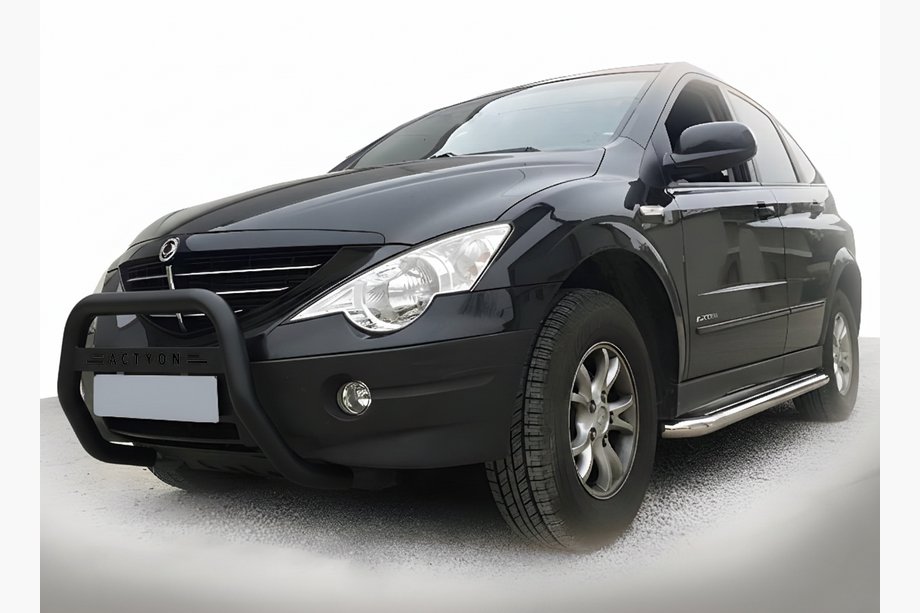 SsangYong Action 2005-2018 гг. Кенгурятник WT005 Black (нерж) Image