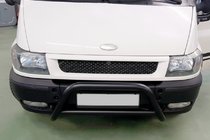Ford Transit 2000–2014 гг. Кенгурятник WT006 Black (нерж) фото 1