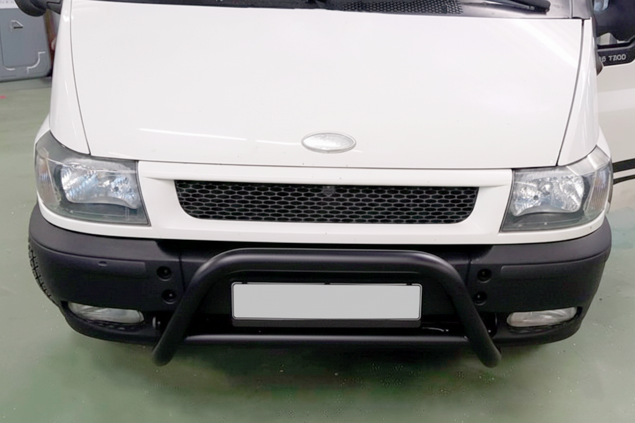 Кенгурятник WT006 Black (нерж) для Ford Transit 2000-2014 рр