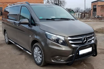 Mercedes Vito/V-class W447 2014- гг. Кенгурятник WT006 Black (нерж.) фото 1