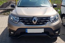 Dacia Duster 2018-2024 гг. Передняя защита WT008 Black (нерж.) фото 3