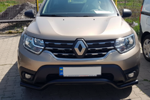 Dacia Duster 2018-2024 гг. Передняя защита WT008 Black (нерж.) фото 3