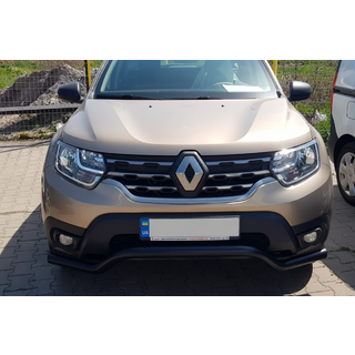 Передняя защита WT008 Black (нерж.) фото 3