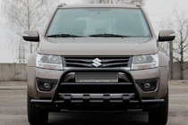 Suzuki Grand Vitara 2005-2017 гг. Кенгурятник ST-WT-15 Black (нерж.) фото 2