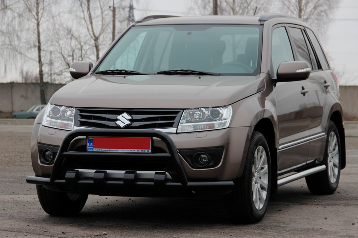 Кенгурятник ST-WT-15 Black (нерж.) для Suzuki Grand Vitara 2005-2017 рр - фото 3