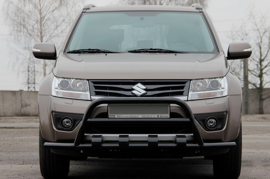Suzuki Grand Vitara 2005-2017 гг. Кенгурятник ST-WT-15 Black (нерж.) Фото 2