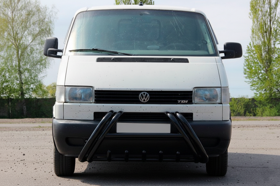 Volkswagen T4 Transporter 1990-2003 гг. Кенгурятник WT01 Black (нерж) Image