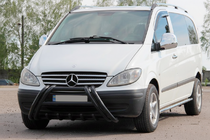 Mercedes Viano 2004-2014 гг. Кенгурятник WT01 Black (нерж.) фото 3