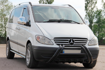 Mercedes Viano 2004-2014 гг. Кенгурятник WT01 Black (нерж.) фото 2
