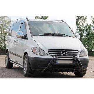 Кенгурятник Kelebek WT011 Black (нерж.) Mercedes Viano 2004-2014 гг. фото 2