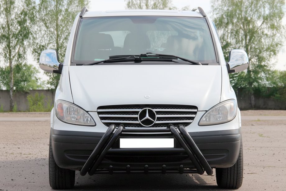 Mercedes Viano 2004-2014 гг. Кенгурятник Kelebek WT011 Black (нерж.) Фото 1