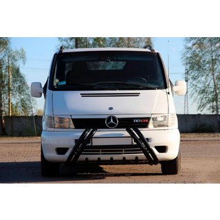 Кенгурятник Kelebek WT011 Black (нерж.) Mercedes Vito W638 1996-2003 гг. фото 3