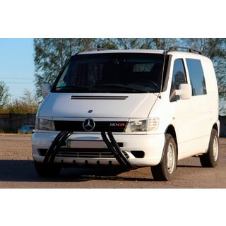 Кенгурятник Kelebek WT011 Black (нерж.) Mercedes Vito W638 1996-2003 гг. фото 2
