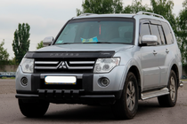 Mitsubishi Pajero Wagon IV 2006-2021 гг. Передняя защита ST015-13 Black (нерж.) фото 3