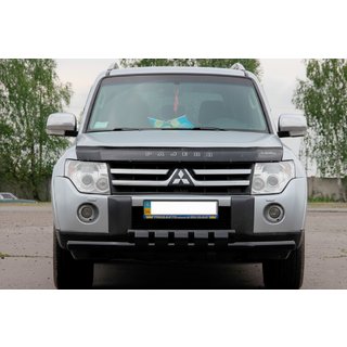 Передняя защита ST015-13 Black (нерж.) Mitsubishi Pajero Wagon IV 2006-2021 гг. фото 2