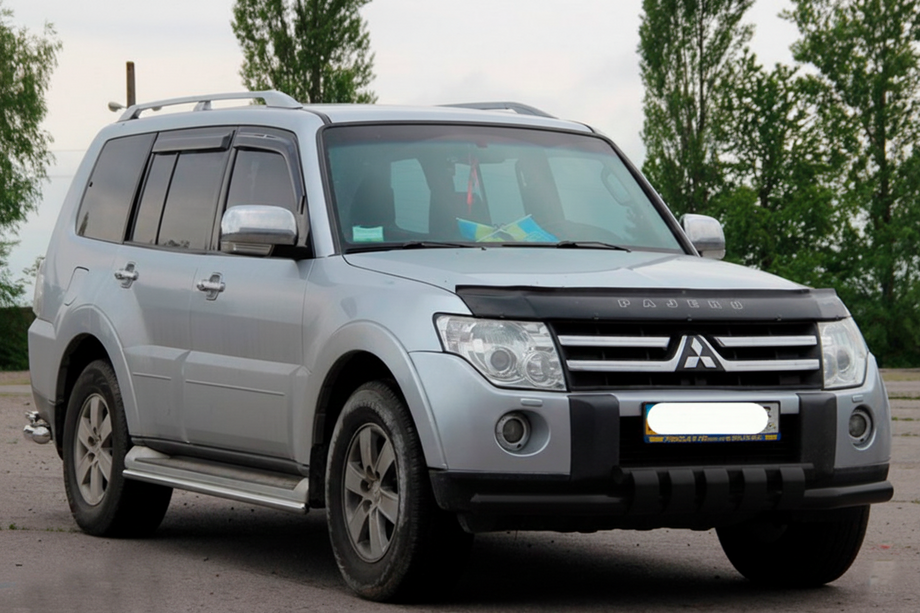 Mitsubishi Pajero Wagon IV 2006-2021 гг. Передняя защита ST015-13 Black (нерж.) Image